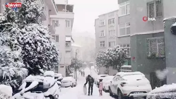 Beşiktaş karla kaplandı