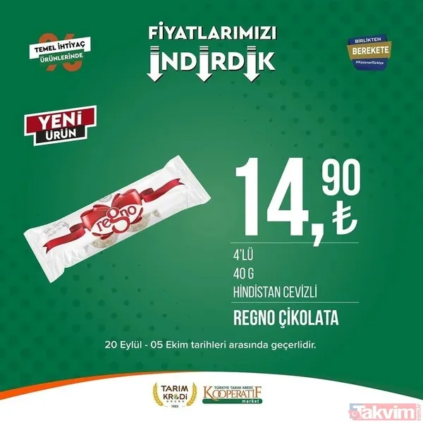 Tarım Kredi 5 Ekim FİYAT LİSTESİ 2023! Kooperatif marketlerinde indirimlerin son günü! Kırmızı mercimek 22.25, tost peyniri 59. 90... - 30