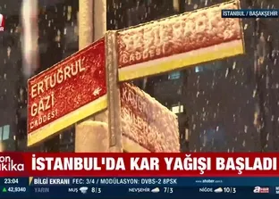 İstanbul’da beklenen kar yağışı başladı