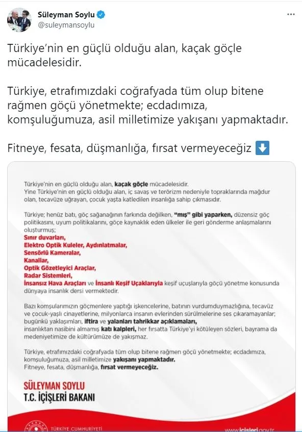 icisleri-bakanligindan-kacak-gocle-mucadele-mesaji-turkiyenin-en-guclu-oldugu-alan-kacak-gocle-mucadelesidir-1626717125565.jpg İçişleri Bakanlığından kaçak göçle mücadele mesajı: Türkiye’nin en güçlü olduğu alan, kaçak göçle mücadelesidir-1