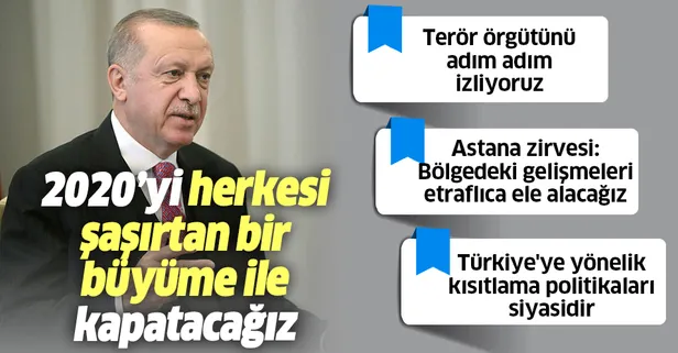 Son dakika: Başkan Erdoğan: 2020'yi herkesi şaşırtan bir büyüme oranı ile kapatacağız!