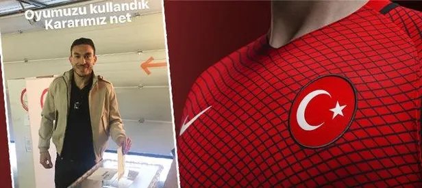 Milli futbolculardan referandum mesajı