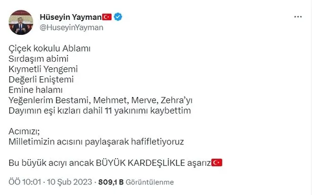 asrin-felaketinde-ak-partili-huseyin-yayman-11-akrabasini-kaybetti-bu-buyuk-aciyi-ancak-buyuk-kardeslikle-asar-1676027263132.jpg "Asrın felaketi"nde AK Parti'li Hüseyin Yayman 11 akrabasını kaybetti: "Bu büyük acıyı ancak büyük kardeşlikle aşarız"-2
