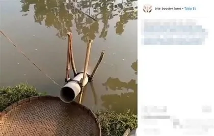 Bu yöntemle balık avladı sosyal medyayı kendine hayran bıraktı!