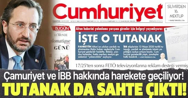 Cumhuriyet Gazetesi Genel Yayın Yönetmeni Aykut Küçükkaya da yalan haber hazırlamış!