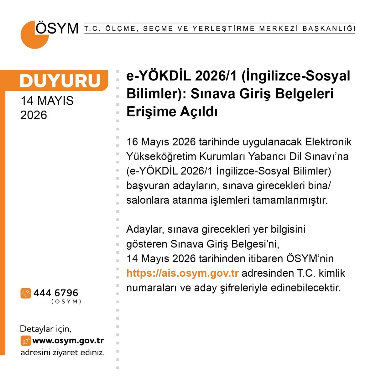 hafta-sonu-sinav-var-mi-osym-16-17-mayis-sinav-takvimi-yokdil-sinavi-ne-zaman-1778761480991.jpg Hafta sonu sınav var mı? ÖSYM 16-17 Mayıs sınav takvimi: YÖKDİL sınavı ne zaman?-6