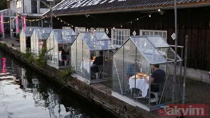 Hollanda’nın başkenti Amsterdam’da restoranlar için koronavirüs modeli!