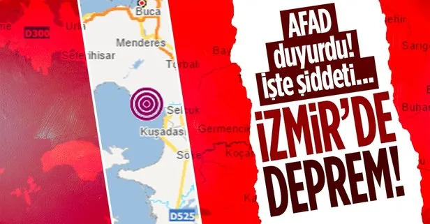 SON DAKİKA | İzmir’de deprem! AFAD merkez üssünü açıkladı! 5 şiddetinde sallandı