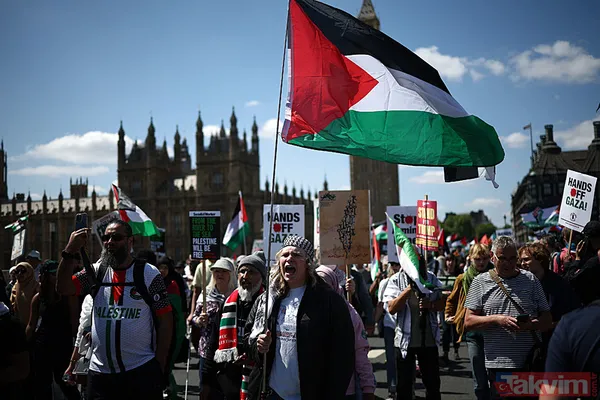 Londra'da Nekbe protestosu: Binlerce kişi sokaklarda - 13