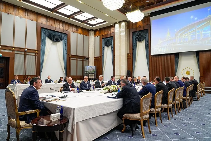 Ekonomi Koordinasyon Kurulu (EKK), Cumhurbaşkanı Yardımcısı Cevdet Yılmaz başkanlığında toplandı. (AA)