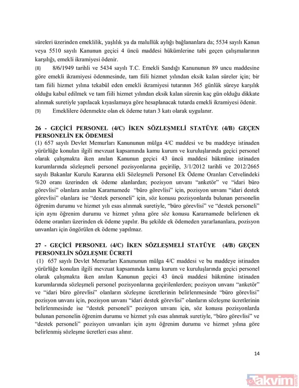 Sendikalar memur ve memur emeklisi için ne talep etti? Memur toplu sözleşme zammı yüzde kaç? İşte detaylar... - 18