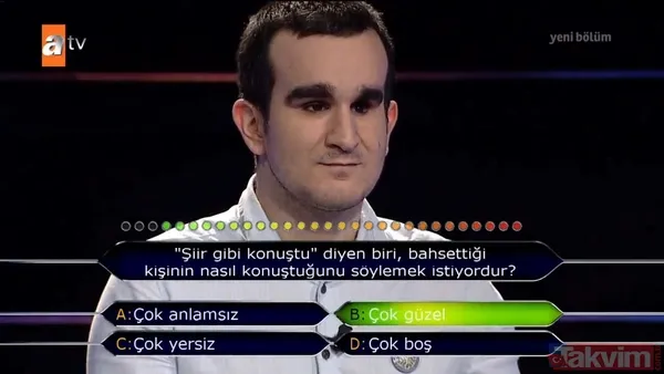 Helal olsun gönül gözüyle görenlere! Kim Milyoner Olmak İster'de geceye Mustafa Keskin damgası - 12