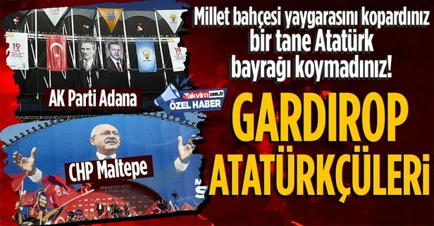 CHP’nin mitinginde bir tane Atatürk fotoğrafı yok!