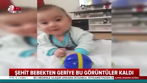 Şehit bebekten geriye bu görüntüler kaldı