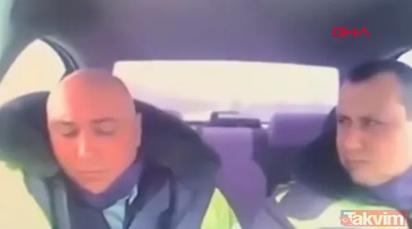 Dehşet anları! TIR devriye gezen polis aracını biçti - 3