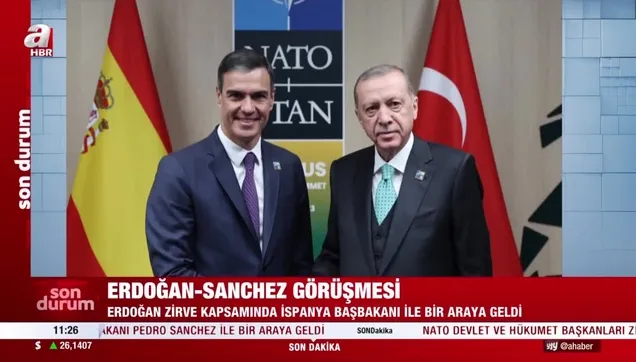 Başkan Erdoğan - Sanchez görüşmesi