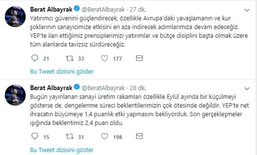 Bakan Berat Albayrak: Pozitif bir hafta geçirdik-1