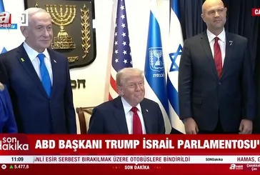 ABD başkanı Trump İsrail Parlamentosu'nda
