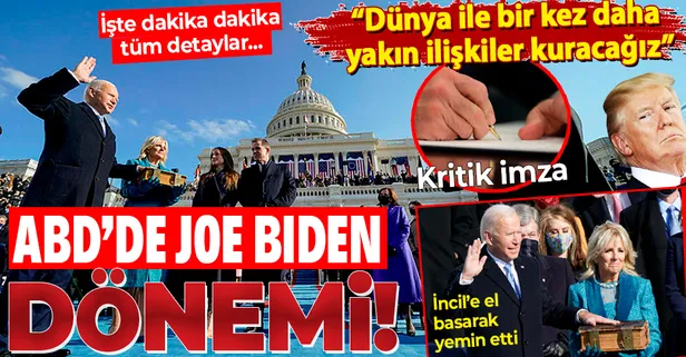 ABD'nin 46. Başkanı Joe Biden yemin ederek göreve başladı | İşte dakika dakika Washington'dan detaylar...