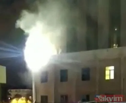 Gaziantep’teki hastane yangınından son dakika görüntüsü! Sağlık çalışanları camları kırarak hastaları kurtarmaya çalıştı