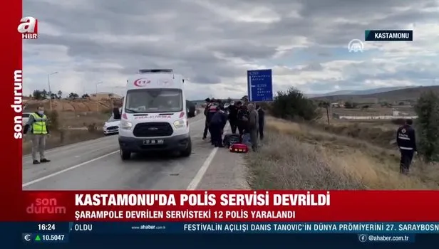 Kastamonu Son Dakika: Polis servisi devrildi! Yaralılar var!