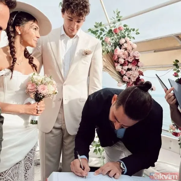 Son dakika: Ebru Şahin ile Cedi Osman evlendi! Böyle gelin görülmedi! Ebru Şahin beyazlar içinde büyüledi! İşte nikahtan ilk kareler... - 11