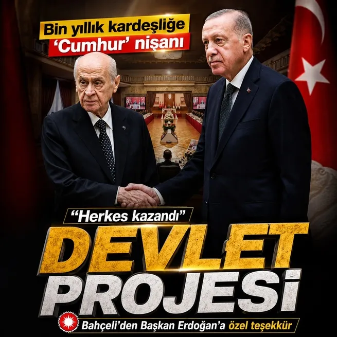 MHP lideri Bahçeliden Çerçeve Yasa Kanun Teklifi açıklaması! Başkan Erdoğana teşekkür: Herkes kazanmıştır