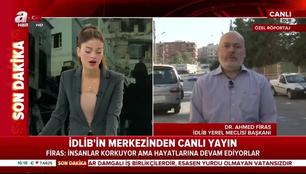 İdlib kent merkezinden ilk canlı yayın