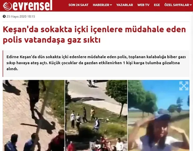 Edirne Valiliğinden "Keşan'da sokakta içki içenlere müdahale eden polis, vatandaşa gaz sıktı" şeklindeki manipülatif haberlere illişkin açıklama-1