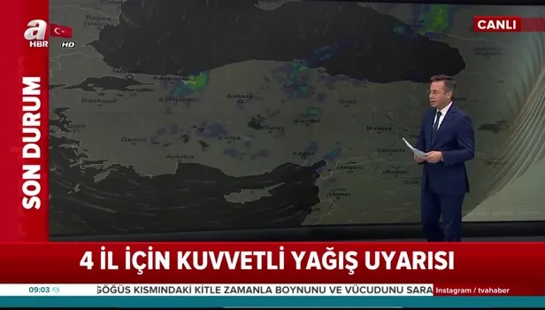 4 il için kuvvetli yağış uyarısı (Video)