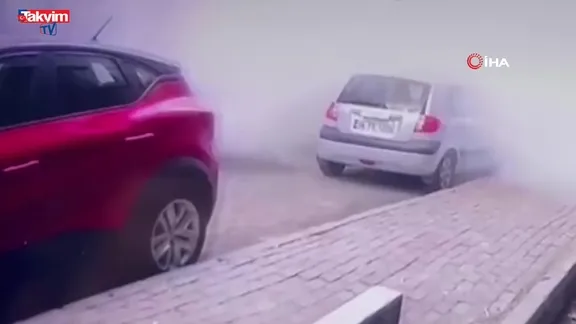 Güngören’de iş yerinde patlama anı kamerada