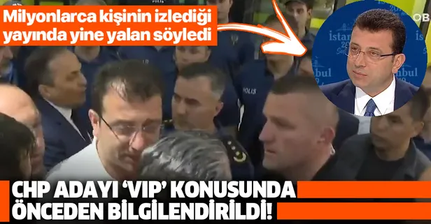 CHP adayı Ekrem İmamoğlu'na 'VIP hakkı' olmadığı telefonla bildirildi!