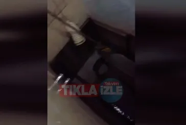 Banyo yapan kız alt kata düştü!