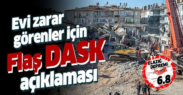 Elazığ depremi sonrası Türkiye Sigortalar Birliği’nden flaş DASK açıklaması!