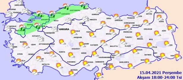 HAVA DURUMU | Meteoroloji İstanbul için saat verdi: Sağanak yağış geliyor | 15 Nisan hava durumu raporu-6