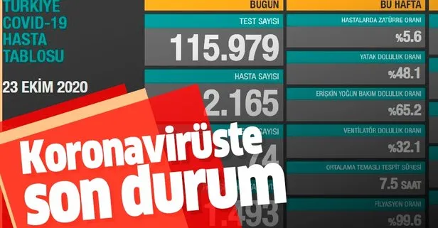 SON DAKİKA: Sağlık Bakanı Fahrettin Koca 23 Ekim koronavirüs sayılarını duyurdu | KOVİD-19 TABLOSU