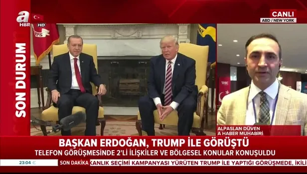 Başkan Erdoğan, Trump ile görüştü