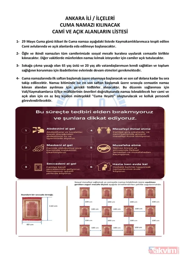 İstanbul, Ankara ve İzmir'de hangi camilerde cuma namazı kılınacak? İşte cuma namazı kılınacak camiler | Liste belli oldu - 2