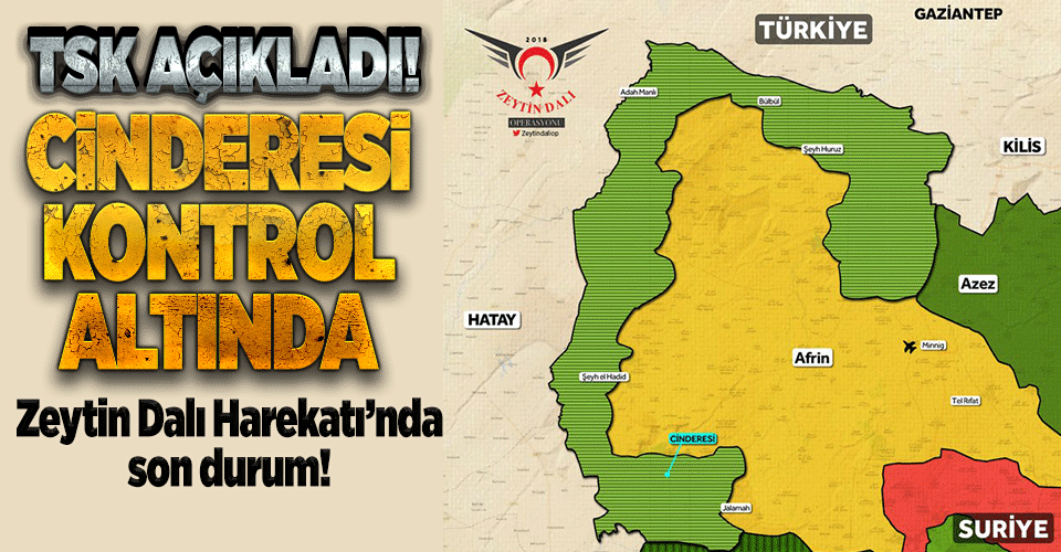 TSK açıkladı! Cinderesi terörden temizlendi