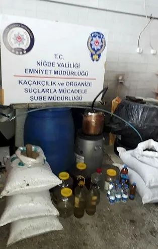 Niğde'de 'sahte içki' operasyonu
