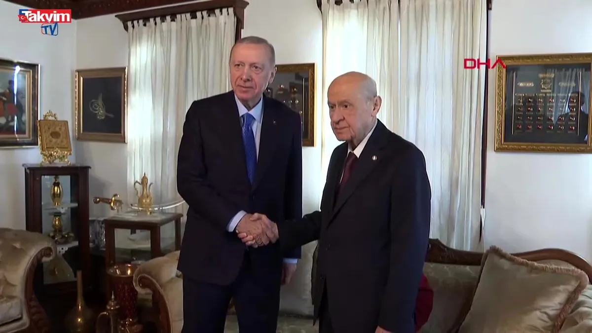 Erdoğan Bahçeli görüşmesinden ilk görüntü!