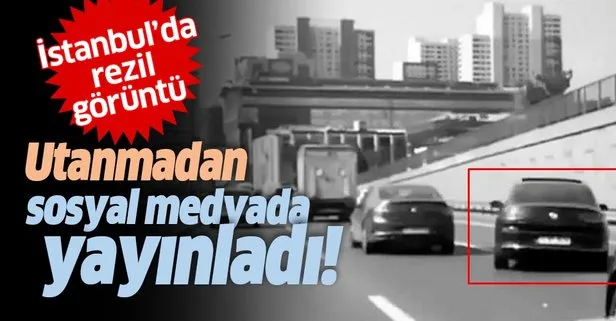 Son dakika: İstanbul’da magandaların “makas” terörü kamerada! Vatandaşın canını böyle tehlikeye attılar