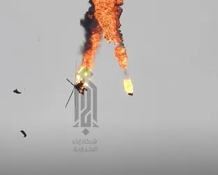 Son dakika: İdlibde Esada ait helikopter düşürüldü