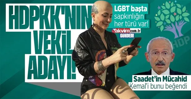 Terörün siyasi uzantısı HDP’nin Yeşil Sol adayı sapkın LGBT’li Semyani Perizade çıktı!