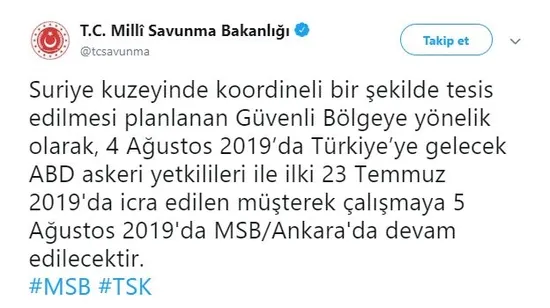 Son dakika: Milli Savunma Bakanlığı ABD heyetinin geleceği tarihi duyurdu-1