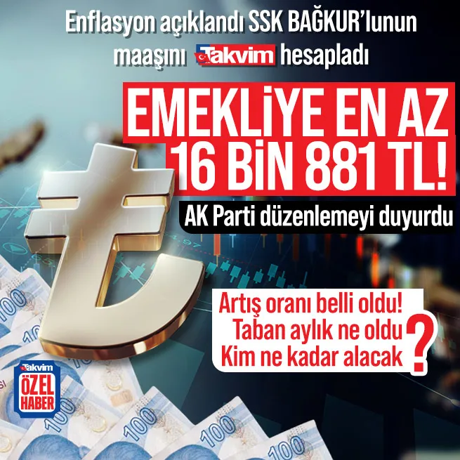 EMEKLİYE %16.67 TEMMUZ ZAMMI KESİNLEŞTİ! Enflasyon farkıyla Bağ-Kur, SSKlılar ne alacak? Hesaplar noktası virgülüne değişti