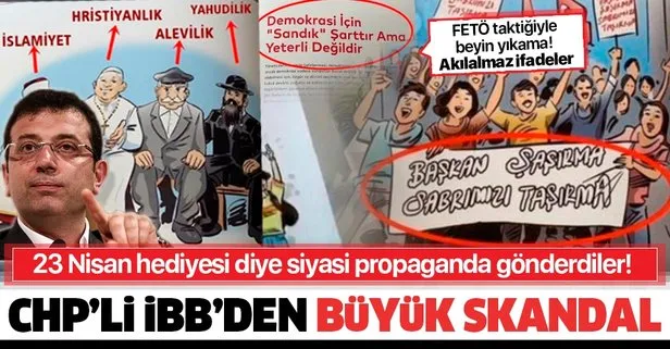 CHP’li İBB’den skandal 23 Nisan broşürü: Çocukları siyasi propagandaya alet ettiler