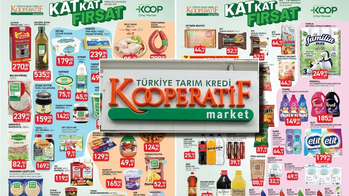 Tarım Kredi Market Kat Kat Fırsat kampanyası: 4-10 Kasım tarihlerine dikkat! Çay, deterjan, bakliyat 16,90 TL’den raflarda