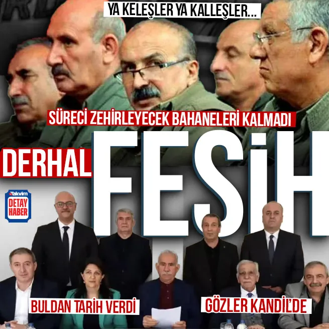 Buldan tarih verdi gözler PKKya çevrildi! Kandildeki terör baronlarının süreci zehirleyecek bahanesi kalmadı: Derhal kongre hemen fesih