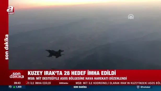 MSB: Irak Asos'ta 28 terör hedefi imha edildi!